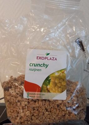 Crunchy raisins front packaging