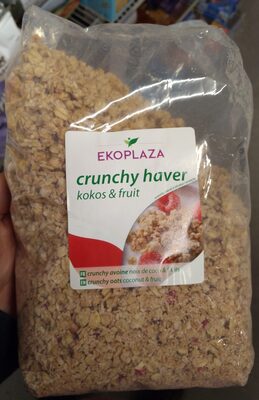 Crunchy haver kokos & fruit front packaging