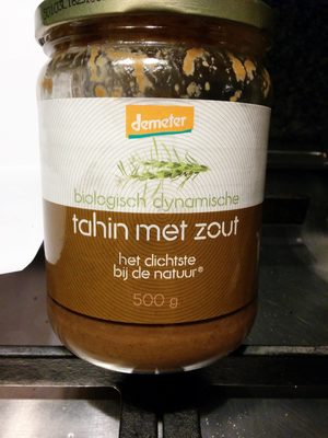 biologisch dynamische tahin met zout
