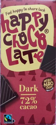 Happy Chocolate Dark 72% front packaging