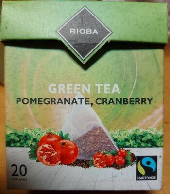 Green Tea pomegranate, cranberry front packaging