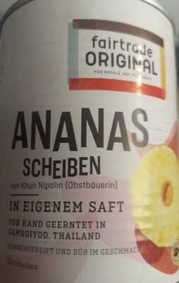 Fairtrade Original Ananas schijven op sap
