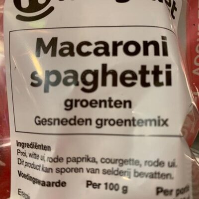 Macaroni spaghetti groentenmix