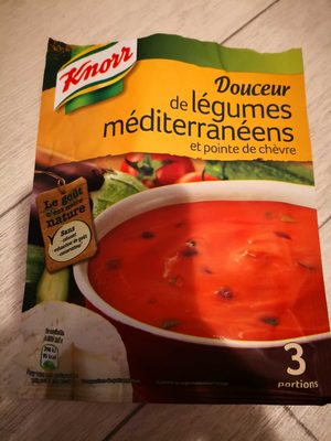 Douceur de legumes mediterraneens et pointe de chevre front packaging