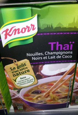 Thaï Nouille Champignons Noirs et Lait de Coco front packaging