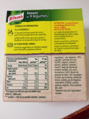 Velouté de 9 légumes front packaging