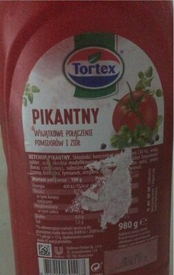 Ketchup nutrition facts table