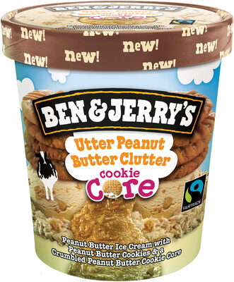 Ben & Jerry's Glace Pot Core Utter Peanut Butter clutter Cacahuète