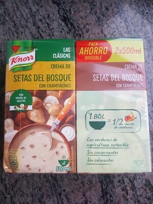 Crema de setas del bosque con champiñones