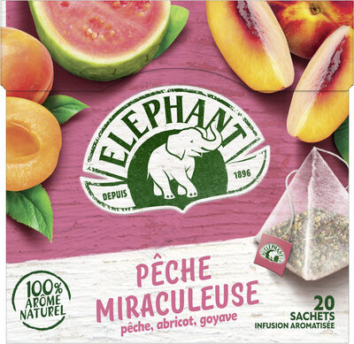 Elephant Tisane Abricot Pêche Goyave 20 Sachets Pyramid®