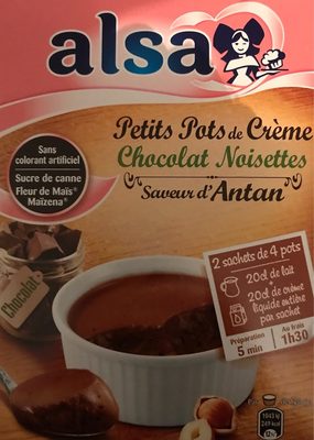 Petits pots de crème chocolat noisettes