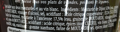 Fins Gourmets ingredients label