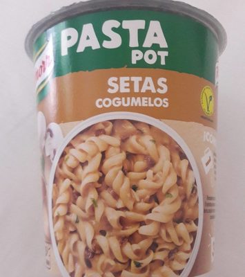 Pasta pot espirales con salsa de setas