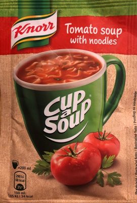 Cup a soup Tomato soup with noodles