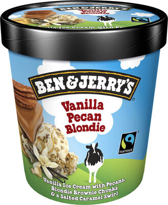Ben & Jerry's Glace Pot Vanille Pecan Blondie front packaging