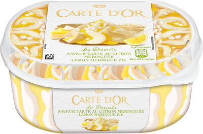 Glace saveur tarte au citron front packaging