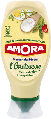 Amora L'Onctueuse Mayonnaise Légère Touche de Fromage Blanc Flacon Souple 430g
