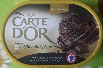 Carte D'or Glace Chocolat Noir au Cacao d'Equateur front packaging