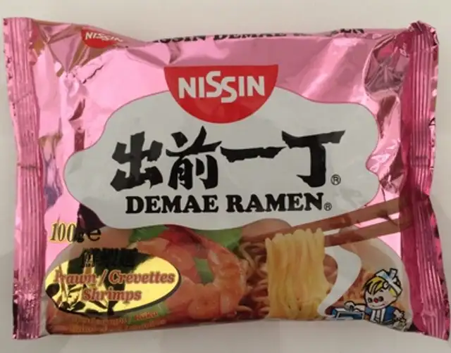 Demae Ramen Crevettes front packaging