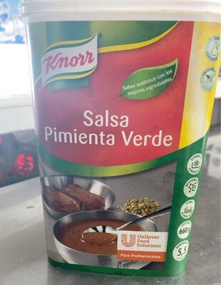 Salsa pimienta verde front packaging