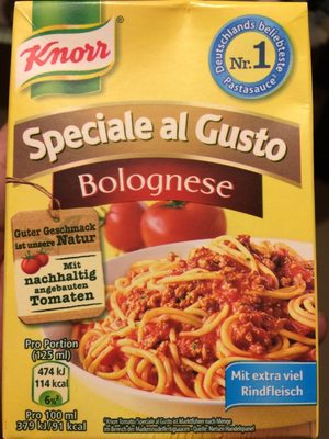 Bolognese pasta sosse front packaging