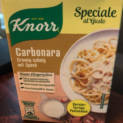 Speciale al Gusto Carbonara front packaging