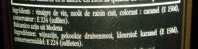 Maille - Vinaigre balsamique de Modène ingredients label