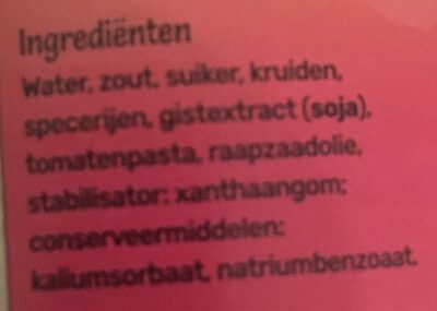 Tonight Trafasie ingredients label