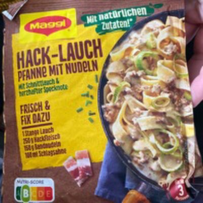Hack Lauch Pfanne mit Nudeln