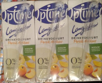 Langlekker drinkyoghurt perzik abrikoos front packaging