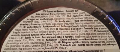 Sucre d'orge ingredients label