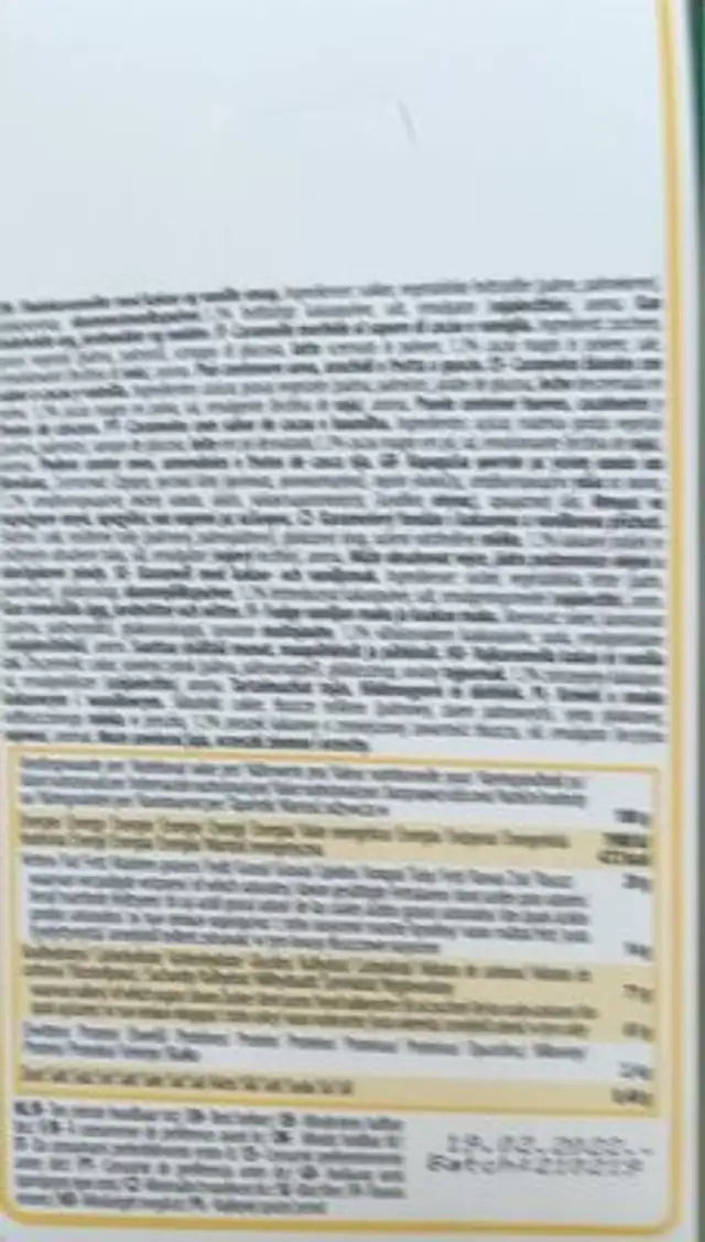 Fudge nutrition facts table