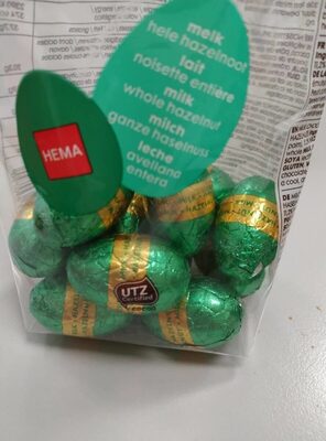 Filed chocolate easter eggs