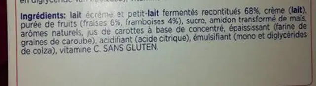 PETIT HERO ingredients label