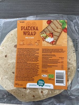 Piadina Wrap - Galette italienne à la farine d'épéautre et avoine