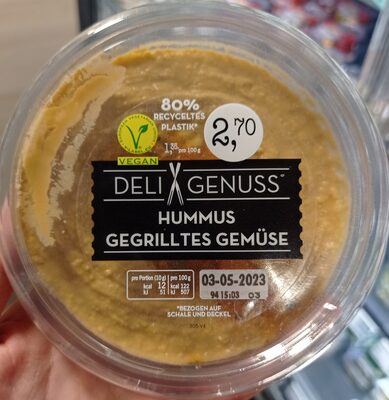 Hummus gegrilltes Gemüse