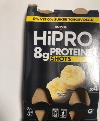Hipro shots banaan front packaging