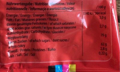 Lakritz Konfekt nutrition facts table