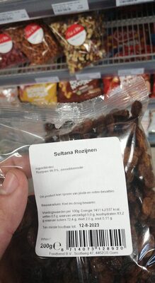 Sultana rozijnen
