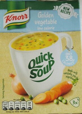 Golden vegetable front packaging