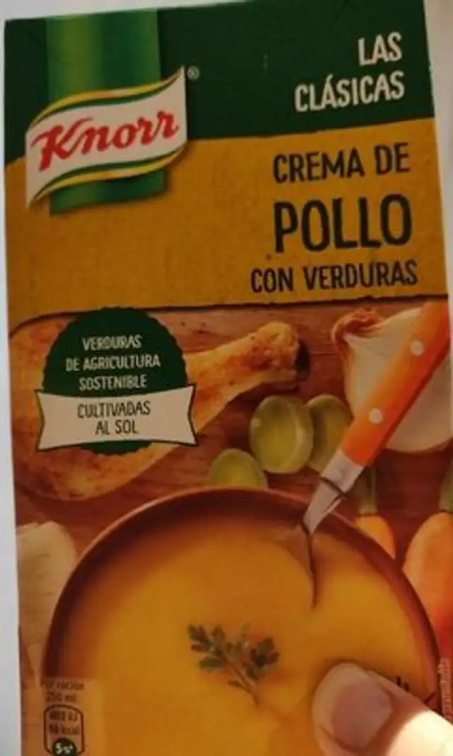 Crema De Pollastre Amb Verdures 1 L Knorr front packaging