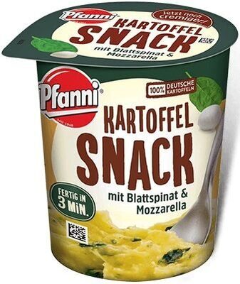Kartoffelsnack mit Blattspinat & Mozarella