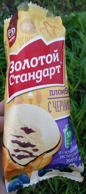 Пломбир с черникой «Золотой стандарт» front packaging