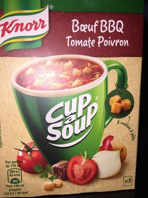 Knorr Cup A Soup Soupe Boeuf BBQ Tomate Poivron 48g 3 Sachets