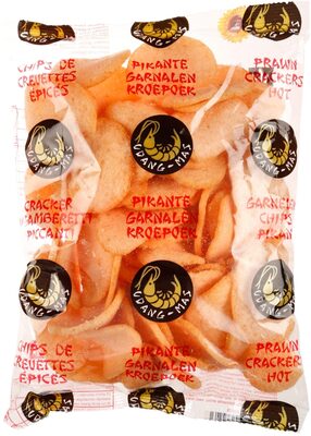 Udang- Mas Garnelen- Krupuk, Pikant (80g Packung) front packaging