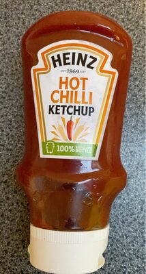 Hot chili ketchup front packaging