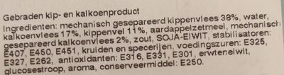 Gehakt ingredients label