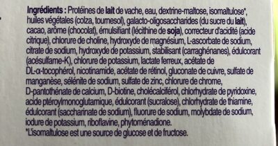 Fortimel ingredients label