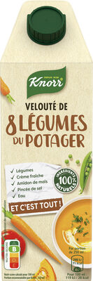 Knorr Soupe Liquide Velouté de 8 Légumes du Potager 750ml