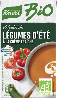 Velouté de légumes d'été à la crème fraîche